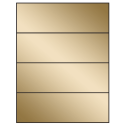 8.5" x 2.75" Gold Foil Rectangular Sheet Labels