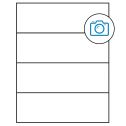 8.5" x 2.75" Photo Gloss Rectangular Sheet Labels