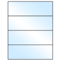 8.5" x 2.75" White Premium High Gloss Rectangular Sheet Labels