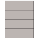 8.5" x 2.75" Gray Rectangular Sheet Labels