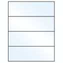 8.5" x 2.75" White Mid Gloss Rectangular Sheet Labels