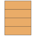 8.5" x 2.75" Pastel Orange Rectangular Sheet Labels
