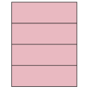8.5" x 2.75" Pastel Pink Rectangular Sheet Labels