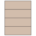 8.5" x 2.75" Pastel Tan Rectangular Sheet Labels