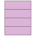 8.5" x 2.75" Pastel Purple Rectangular Sheet Labels