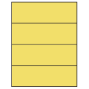 8.5" x 2.75" Pastel Yellow Rectangular Sheet Labels
