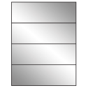 8.5" x 2.75" Silver Foil Rectangular Sheet Labels