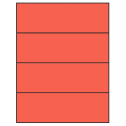 8.5" x 2.75" Red Rectangular Sheet Labels