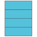 8.5" x 2.75" Turquoise Rectangular Sheet Labels