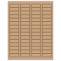 1.75" x 0.666" Brown Kraft Rectangular Sheet Labels