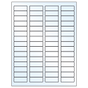 1.75" x 0.666" Crystal Clear Rectangular Sheet Labels