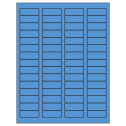 1.75" x 0.666" Fluorescent Blue Rectangular Sheet Labels