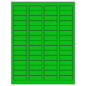 1.75" x 0.666" Fluorescent Green Rectangular Sheet Labels