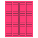 1.75" x 0.666" Fluorescent Pink Rectangular Sheet Labels