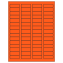 1.75" x 0.666" Fluorescent Red Rectangular Sheet Labels