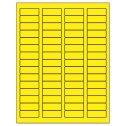 1.75" x 0.666" Fluorescent Yellow Rectangular Sheet Labels