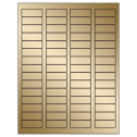 1.75" x 0.666" Gold Foil Rectangular Sheet Labels