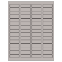 1.75" x 0.666" Gray Rectangular Sheet Labels