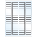 1.75" x 0.666" White Mid Gloss Rectangular Sheet Labels