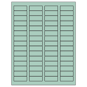 1.75" x 0.666" Pastel Green Rectangular Sheet Labels