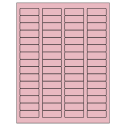 1.75" x 0.666" Pastel Pink Rectangular Sheet Labels