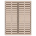 1.75" x 0.666" Pastel Tan Rectangular Sheet Labels