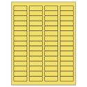 1.75" x 0.666" Pastel Yellow Rectangular Sheet Labels