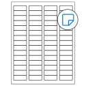 1.75" x 0.666" White Rectangular Sheet Labels - Removable Adhesive