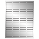 1.75" x 0.666" Silver Foil Rectangular Sheet Labels