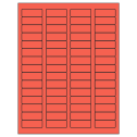 1.75" x 0.666" Red Rectangular Sheet Labels