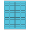 1.75" x 0.666" Turquoise Rectangular Sheet Labels