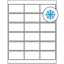 2.75" x 1.5" White Rectangular Sheet Labels - Freezer Grade Adhesive