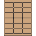 2.75" x 1.5" Brown Kraft Rectangular Sheet Labels