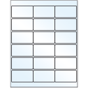 2.75" x 1.5" Crystal Clear Rectangular Sheet Labels