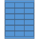 2.75" x 1.5" Fluorescent Blue Rectangular Sheet Labels