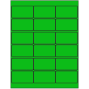 2.75" x 1.5" Fluorescent Green Rectangular Sheet Labels
