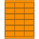 2.75" x 1.5" Fluorescent Orange Rectangular Sheet Labels