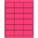 2.75" x 1.5" Fluorescent Pink Rectangular Sheet Labels