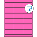 2.75" x 1.5" Fluorescent Pink Rectangular Sheet Labels - Removable Adhesive