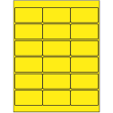 2.75" x 1.5" Fluorescent Yellow Rectangular Sheet Labels