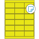 2.75" x 1.5" Fluorescent Yellow Rectangular Sheet Labels - Removable Adhesive