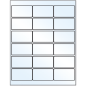 2.75" x 1.5" White Mid Gloss Rectangular Sheet Labels