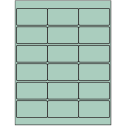 2.75" x 1.5" Pastel Green Rectangular Sheet Labels