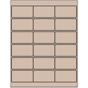 2.75" x 1.5" Pastel Tan Rectangular Sheet Labels