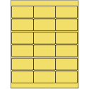 2.75" x 1.5" Pastel Yellow Rectangular Sheet Labels