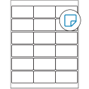 2.75" x 1.5" White Rectangular Sheet Labels - Removable Adhesive