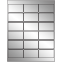 2.75" x 1.5" Silver Foil Rectangular Sheet Labels