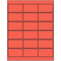 2.75" x 1.5" Red Rectangular Sheet Labels