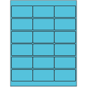 2.75" x 1.5" Turquoise Rectangular Sheet Labels