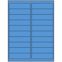 4" x 1" Fluorescent Blue Rectangular Sheet Labels
